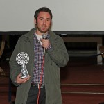 Alexei with the Best Short Film prize, Crystal Palace Festival 2012